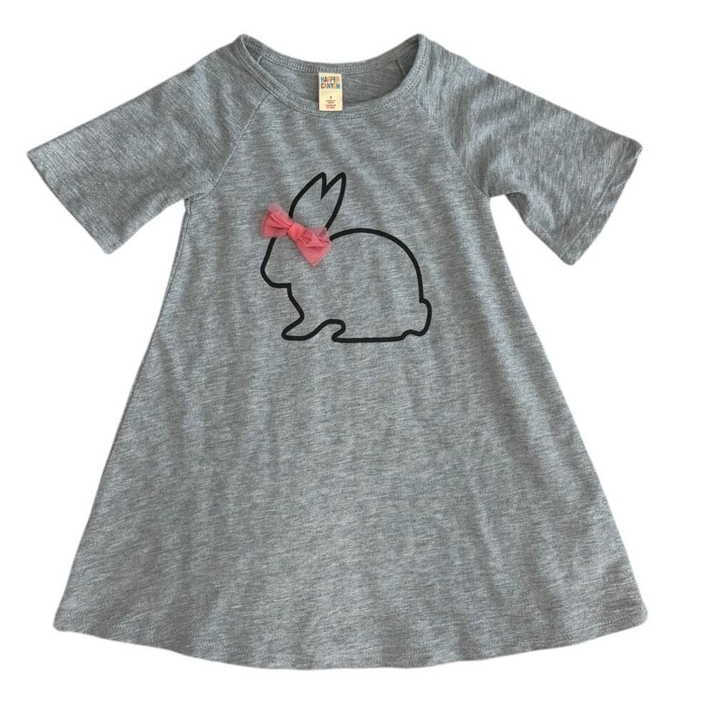 HARPER CANYON Girls Gray Bunny Dress Size 3